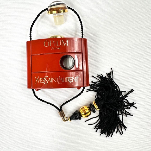 Vintage YSL Opium Parfum Inro Amulet Bottle 7.5 ml – Empty Collectible w/ Tassel - Picture 2 of 10